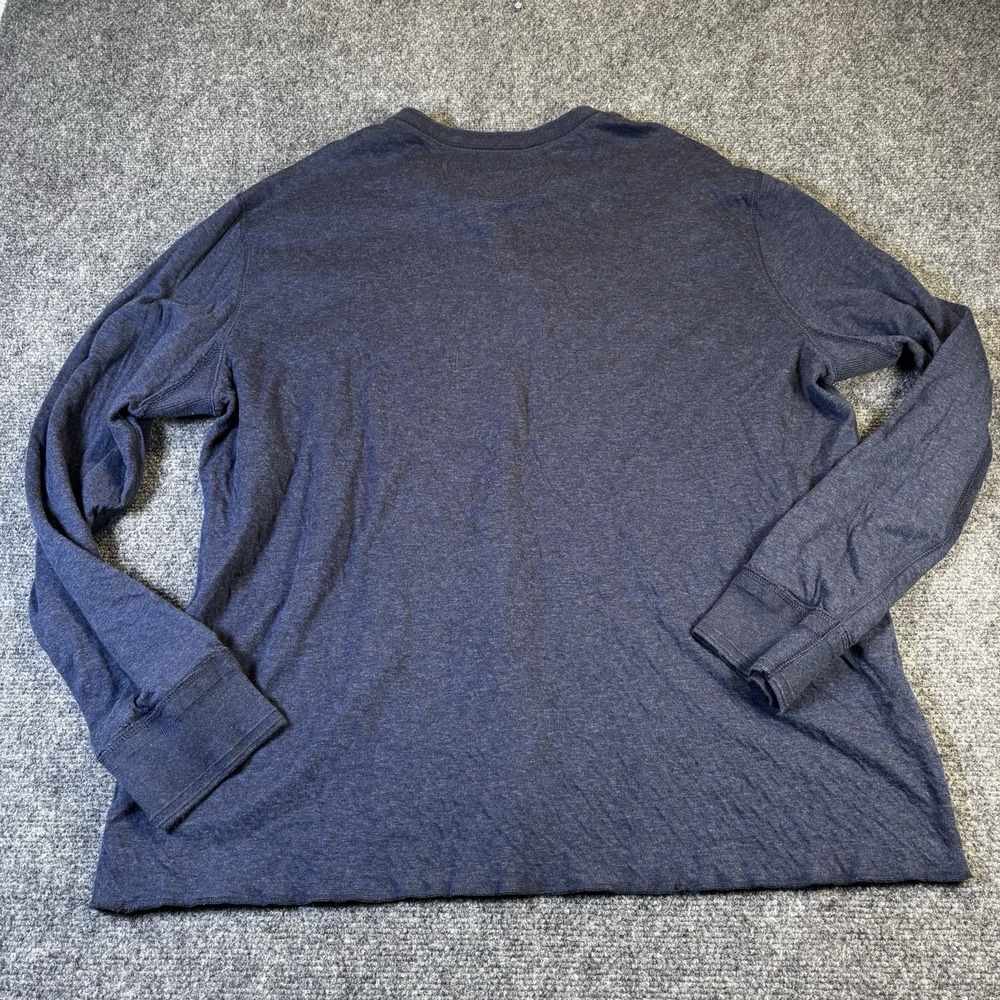 Polo Ralph Lauren Men's Navy Blue Cotton Thermal Henley Shirt Long Sleeve XL‎ - Picture 2 of 6